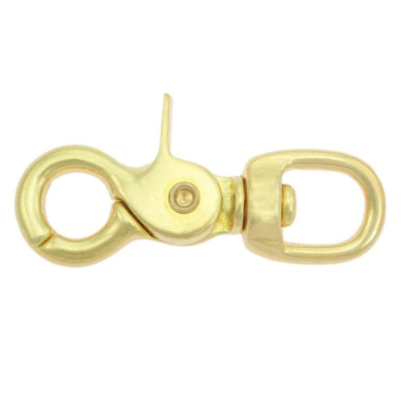 Scherenkarabiner f. Seile // 63mm //Messing