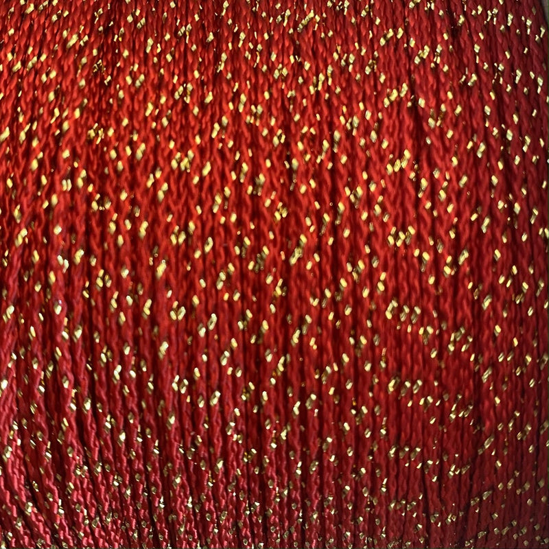 Micro Cord // Red with Gold Metallic Tracers