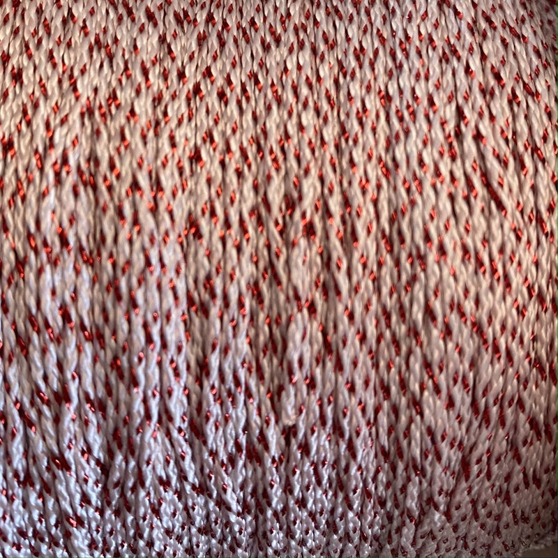 Micro Cord // White with red Metallic Tracers