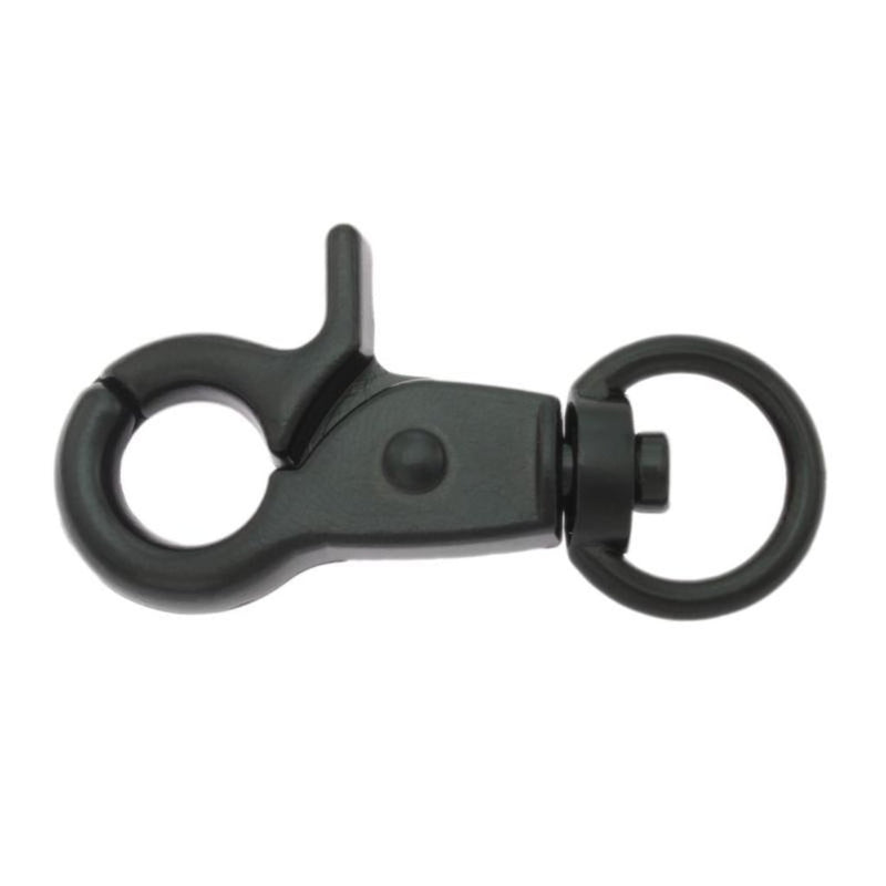 Scherenkarabiner Mini f. Seile // Schwarz Matt