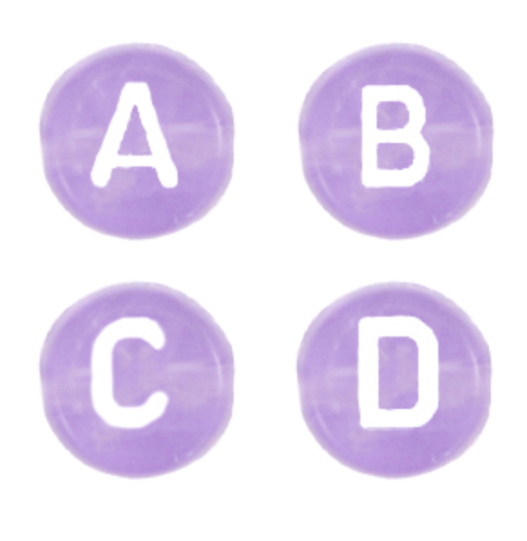 Buchstabenperlen // Purple