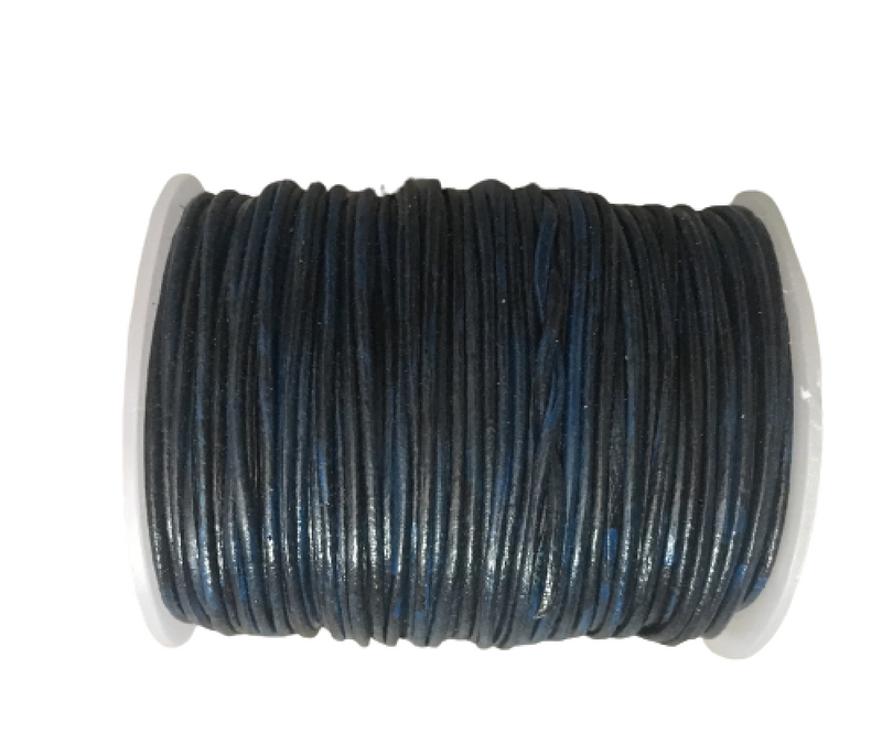 Rundleder // Vintage Black-Blue