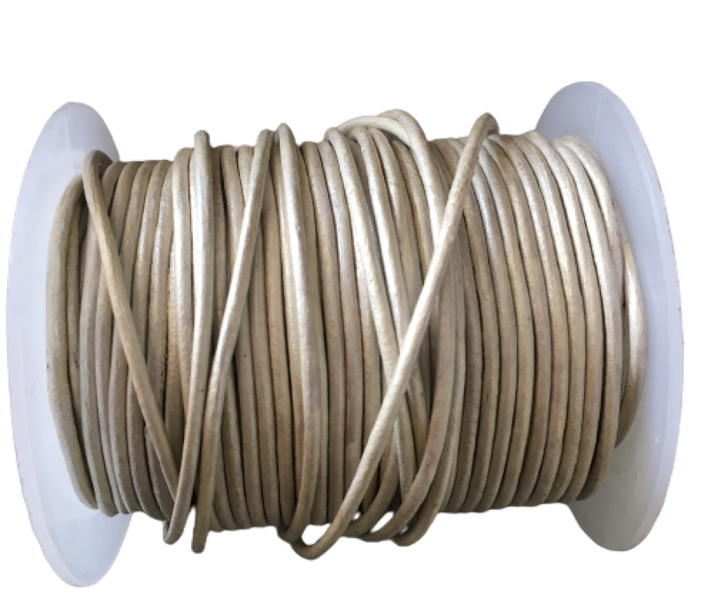 Rundleder // Metallic Pearl