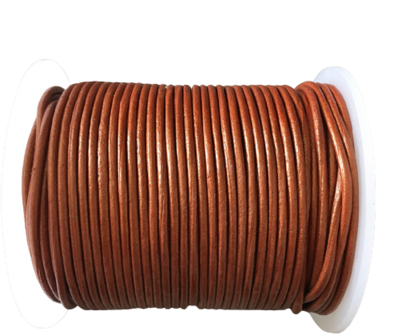 Rundleder // Metallic Dusty Brown