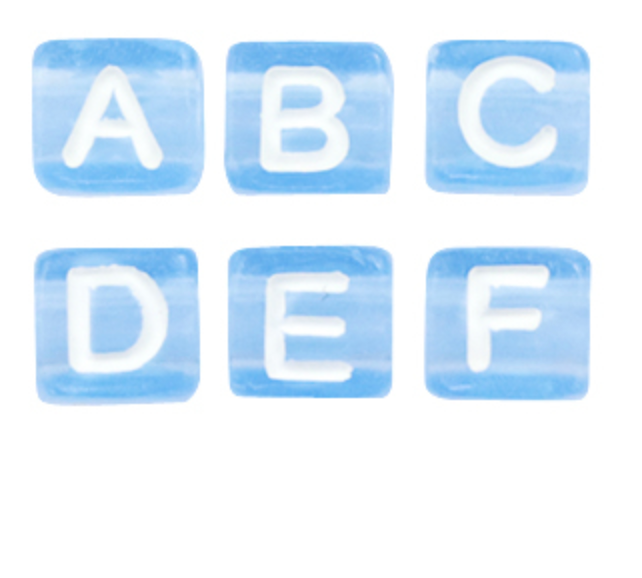 Buchstabenperlen // Blue-White