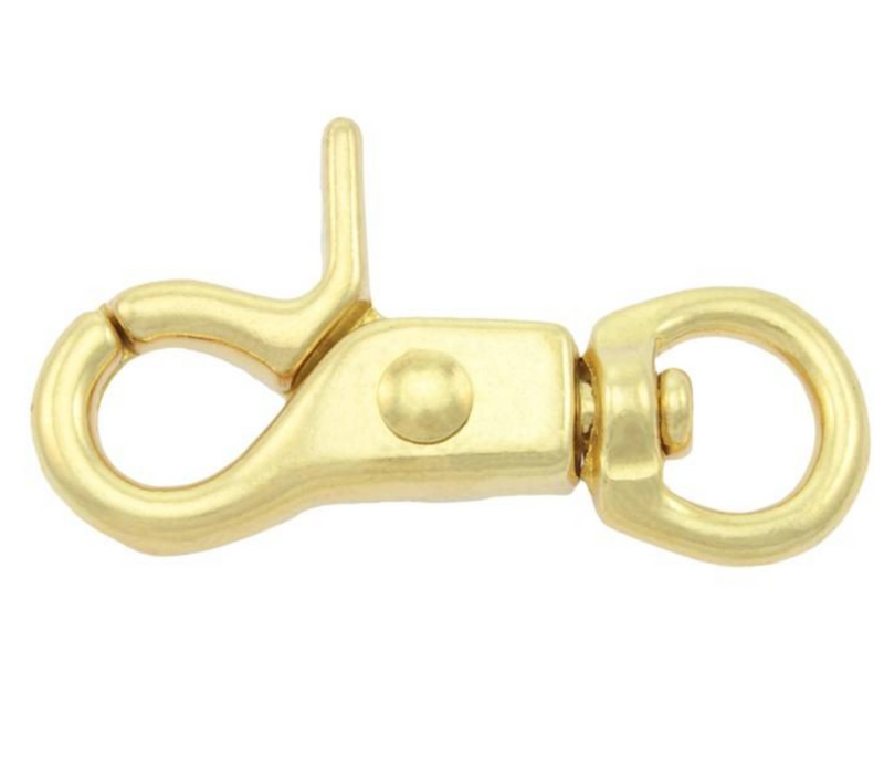 Mini Scherenkarabiner f. Seile // 47mm //Messing