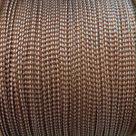 Micro Cord // White - Chocolate Stripes