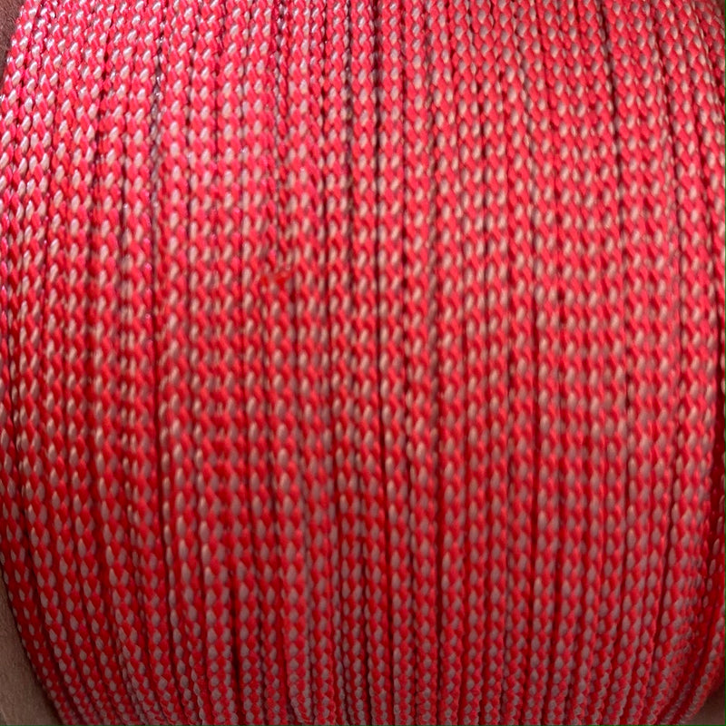 Micro Cord // Neon Pink - Silver Stripes